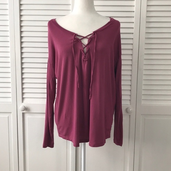 Victoria’s Secret PINK Super Soft Lace Up Top - Picture 1 of 6